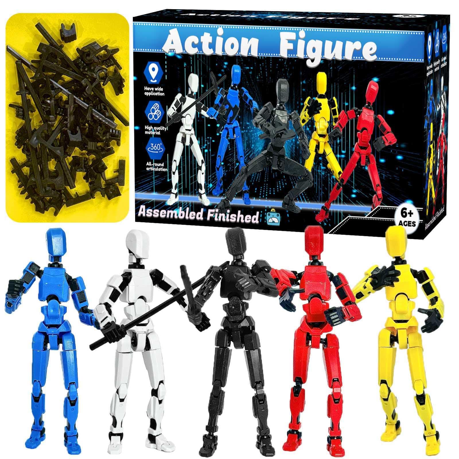 Baiyou T13 Action Figure Set 3D Printed with Box (5 Colors)