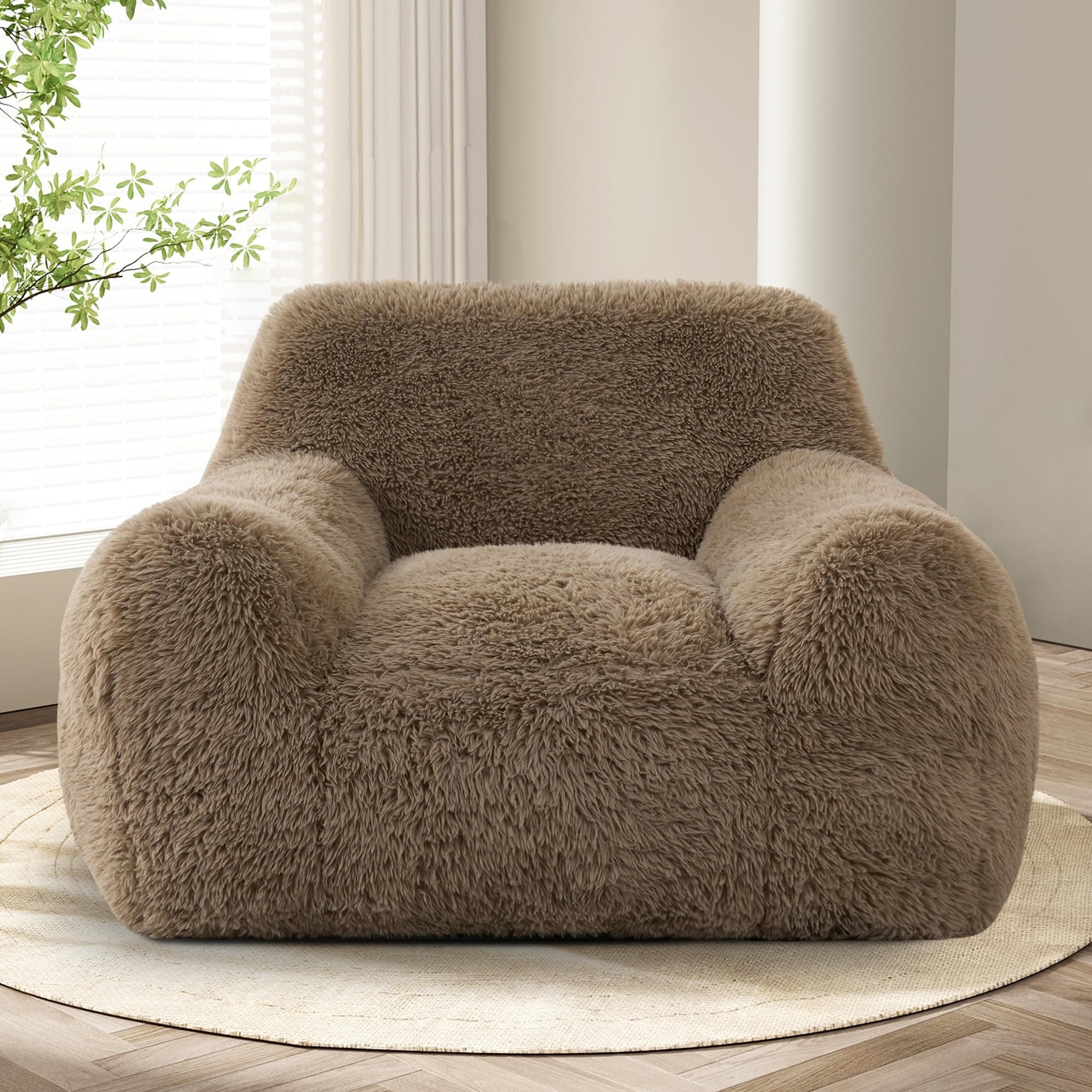 Hobestluk Giant Armrest Bean Bag Chair for Adults