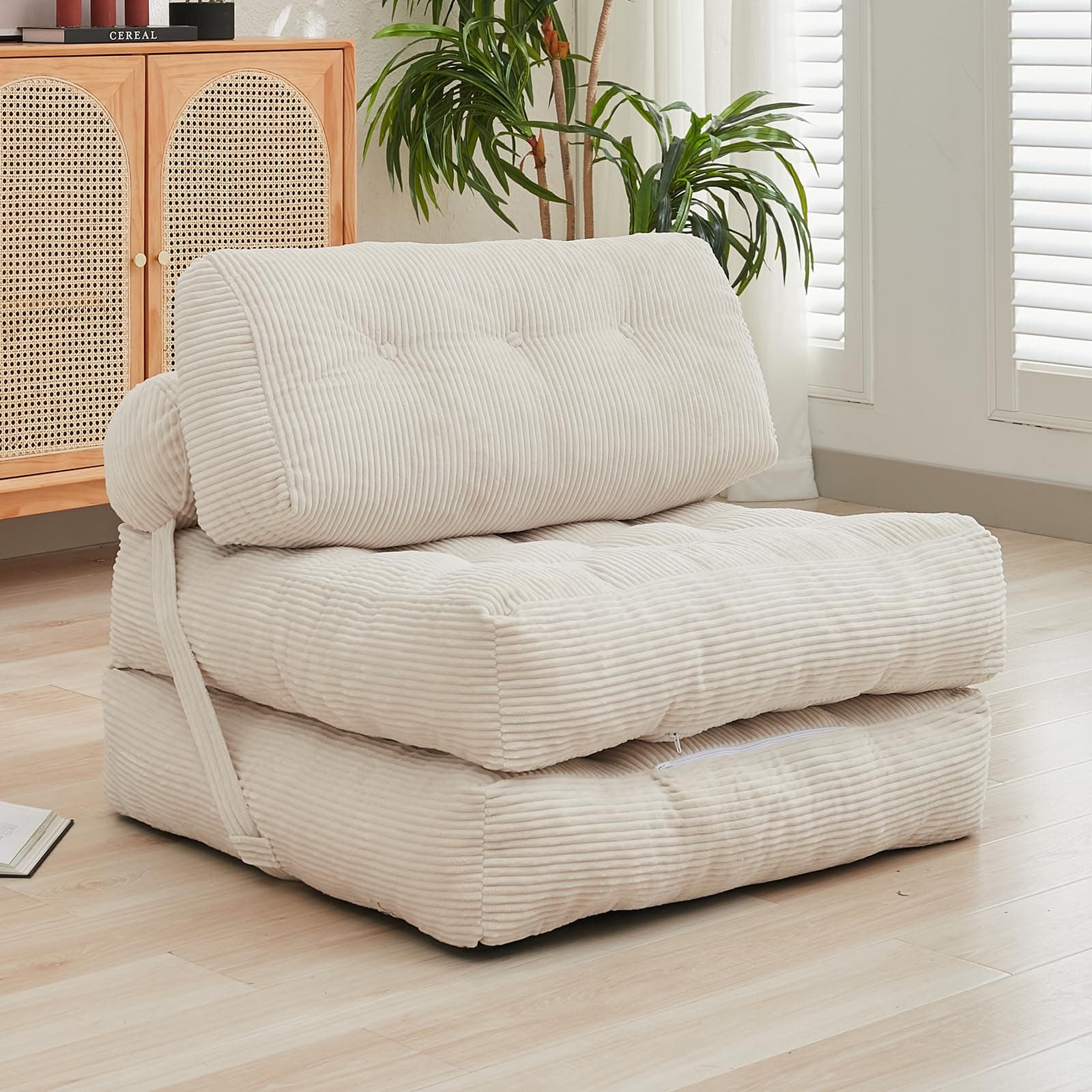 PureMind Convertible Sofa Bed, Portable Fold Out Chair, Comfortable Lounge