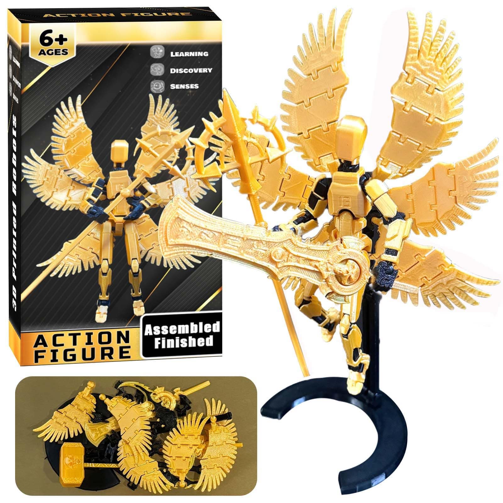 T13 Titan 13 Action Figure Set, 3D Printed, 5 Colors (White, Gold, Black, Blue, Red)