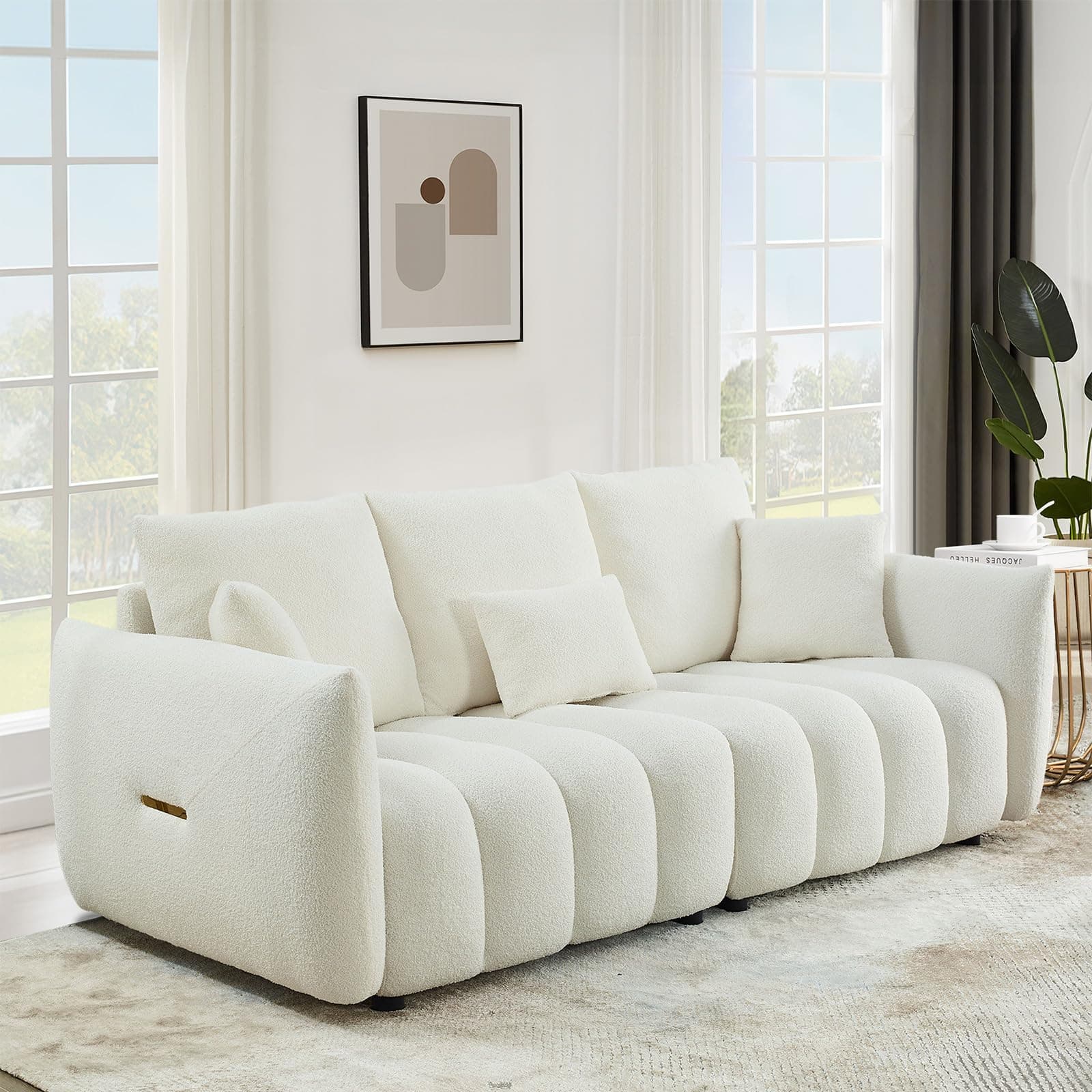 Modern 82 Comfy Teddy Cloud Sofa for Living Room, Bedroom, Office, Apartment