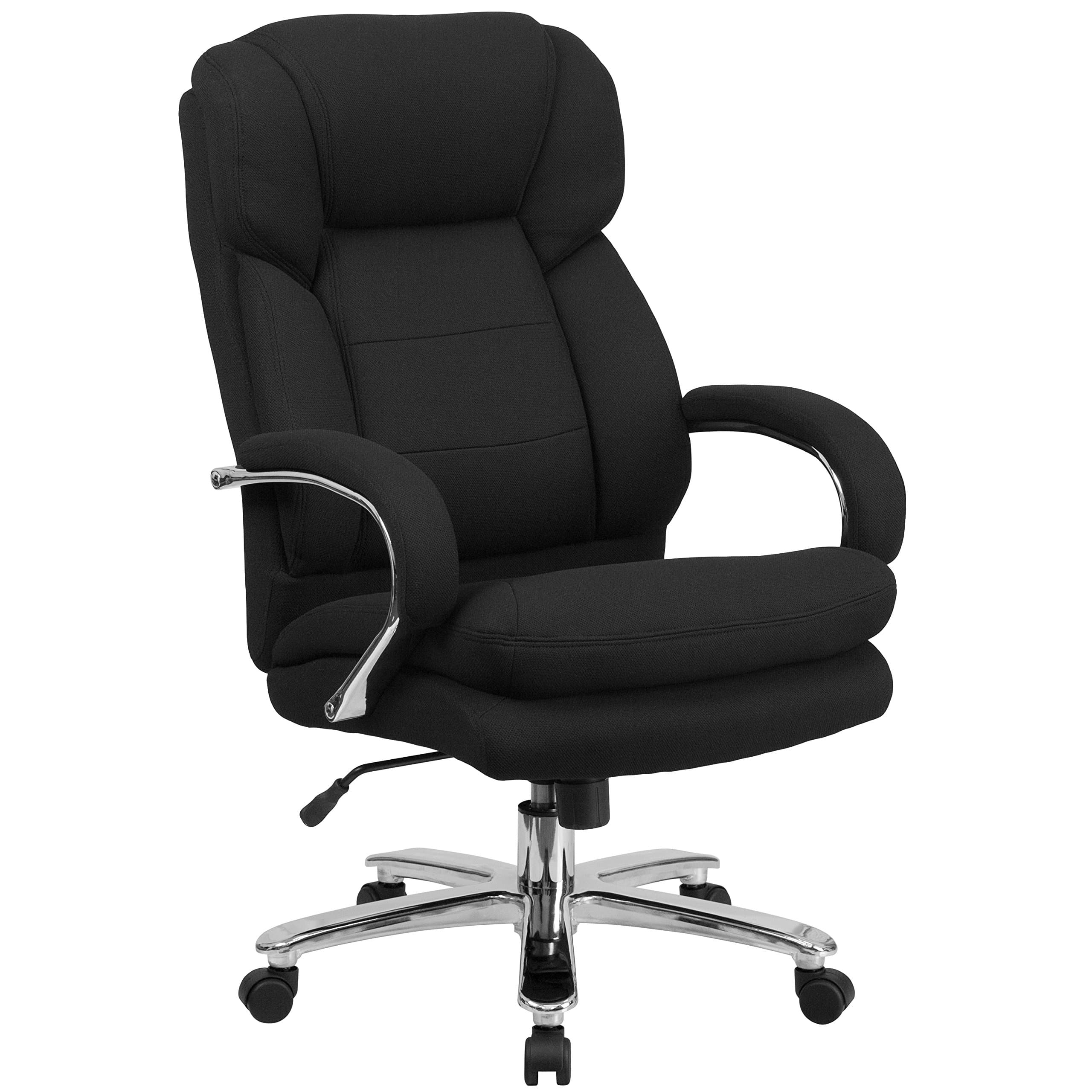 Hercules Series Black Swivel Office Chair with Loop Arms