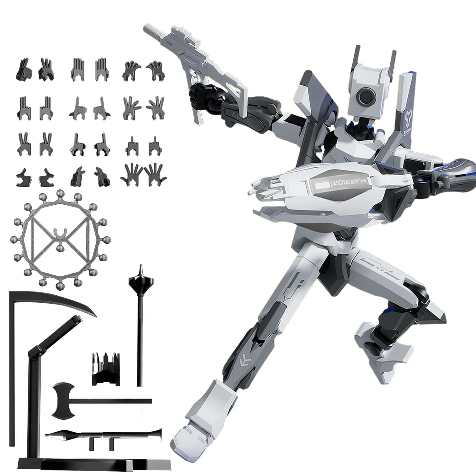 T13 5.2 Inch Robo Action Figure - Ultimate Hero for Playtime (White)