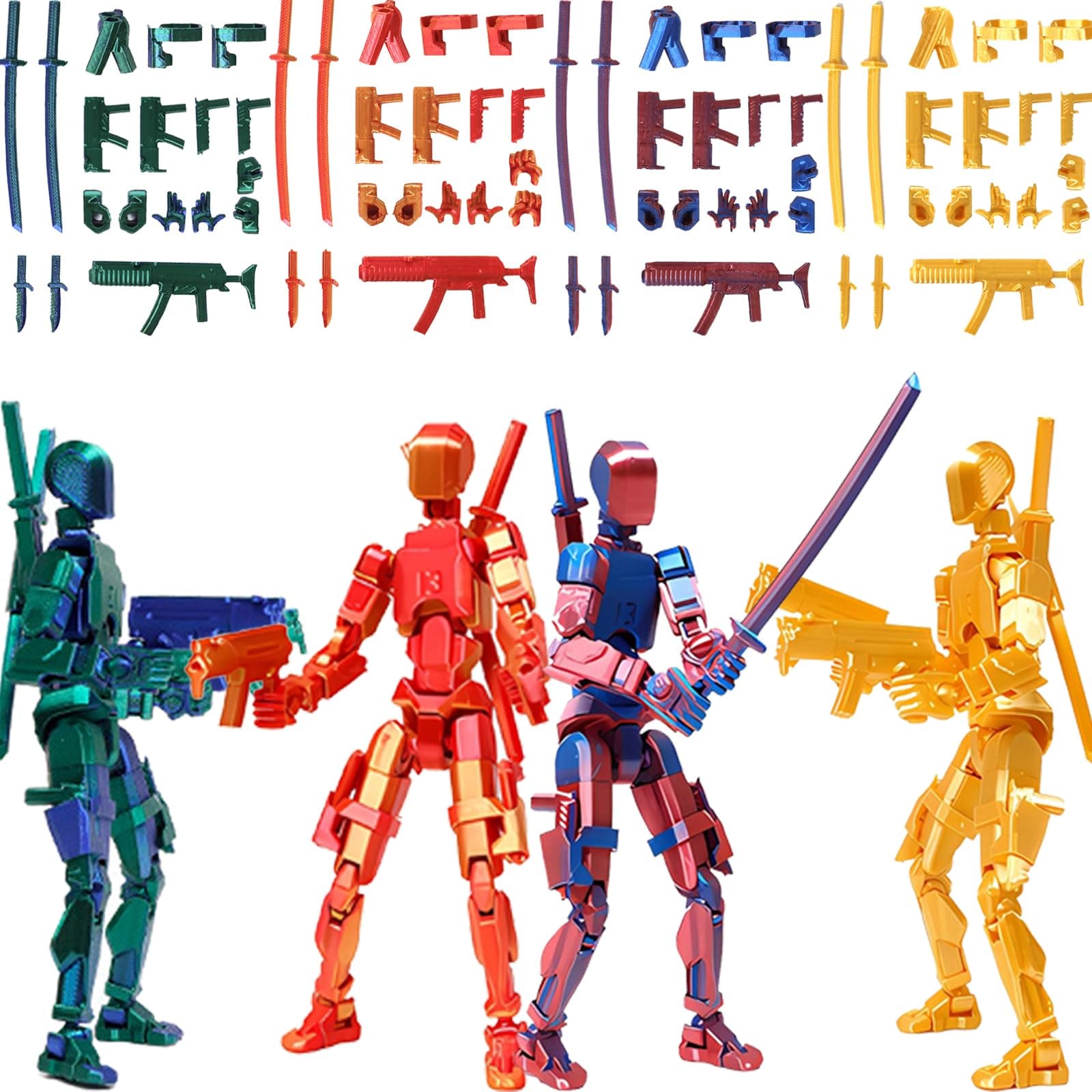 T13 Action Figure Accessories, Multijoint Movable Dummy 13 (5 Colors)